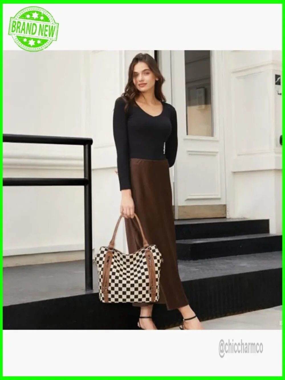 Large Hobo Tote Bag with Adjustable Strap and Multiple Pockets